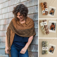 Molten Shawl by Libby Jonson | Hand Dyed Knitting Kit