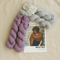 Molten Shawl by Libby Jonson | Baby Alpaca & Silk Knitting Kit