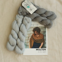 Molten Shawl by Libby Jonson | Baby Alpaca & Silk Knitting Kit