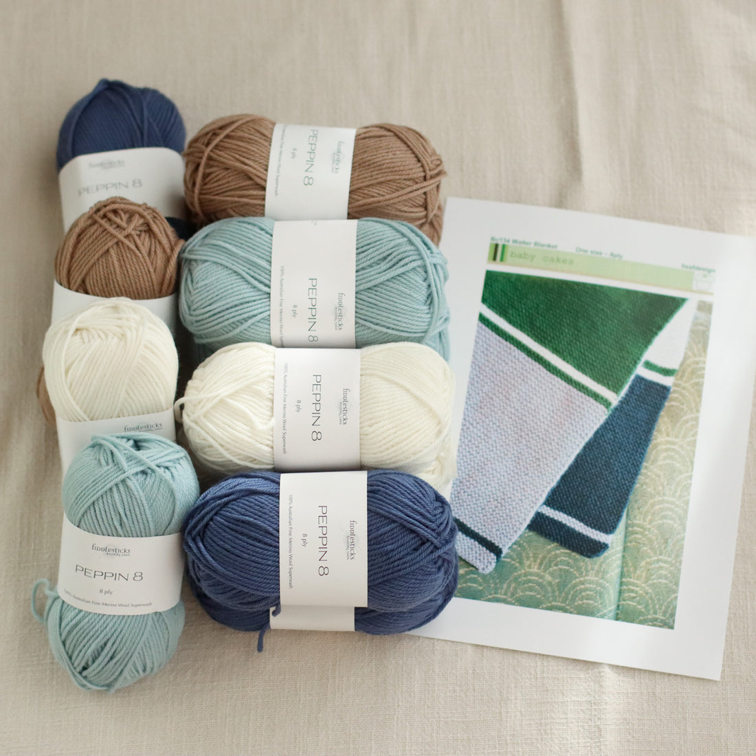 Walter Baby Blanket Knitting Kit | Beginner Friendly
