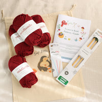 Learn to Knit Kit | Beginner's Infinity Scarf