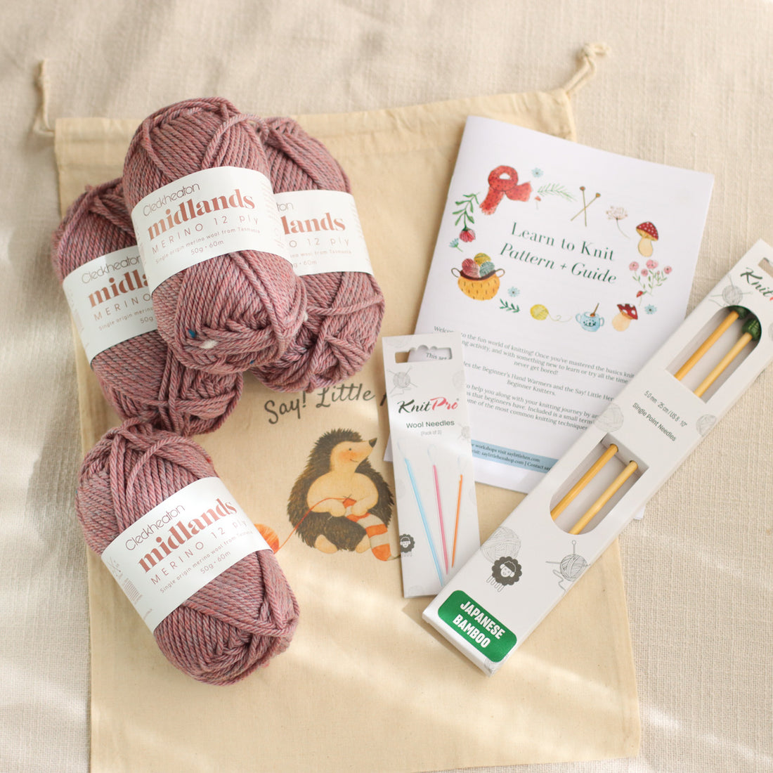 Learn to Knit Kit | Beginner's Infinity Scarf