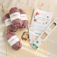 Learn to Knit Kit | Beginner's Infinity Scarf