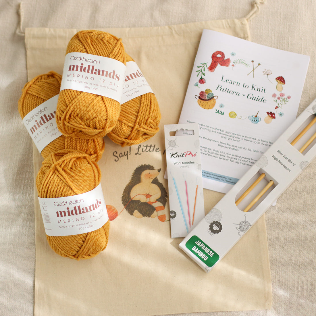 Learn to Knit Kit | Beginner's Infinity Scarf