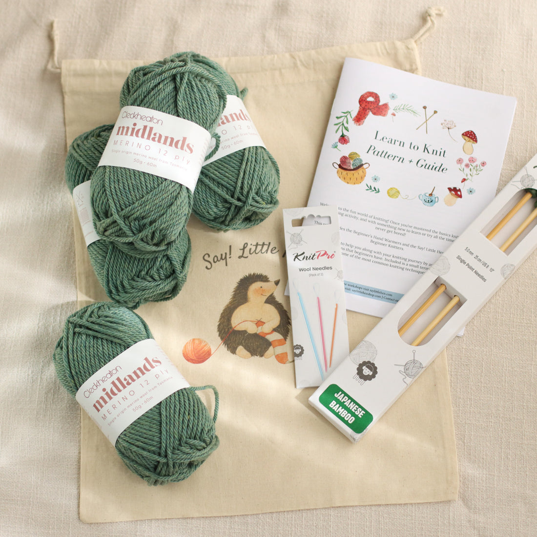 Learn to Knit Kit | Beginner's Infinity Scarf