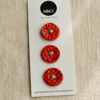 Handmade Ceramic Buttons | Medium Set of 3