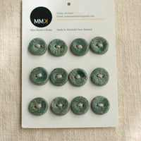 Handmade Ceramic Buttons | Sheet of 12