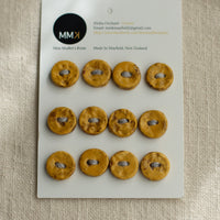 Handmade Ceramic Buttons | Sheet of 12