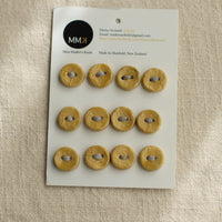 Handmade Ceramic Buttons | Sheet of 12