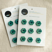 Handmade Ceramic Buttons | Hexagon