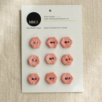 Handmade Ceramic Buttons | Hexagon