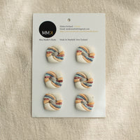 Handmade Ceramic Buttons | 2cm Square