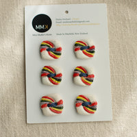 Handmade Ceramic Buttons | 2cm Square