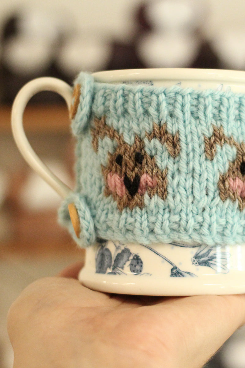 Marshmallow Bunny Mug Cosy | PDF Knitting Pattern