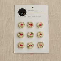 Handmade Ceramic Buttons | Hexagon