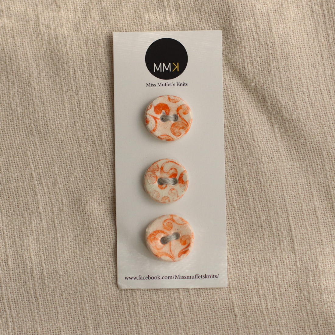 Handmade Ceramic Buttons | Medium Set of 3