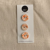 Handmade Ceramic Buttons | Medium Set of 3