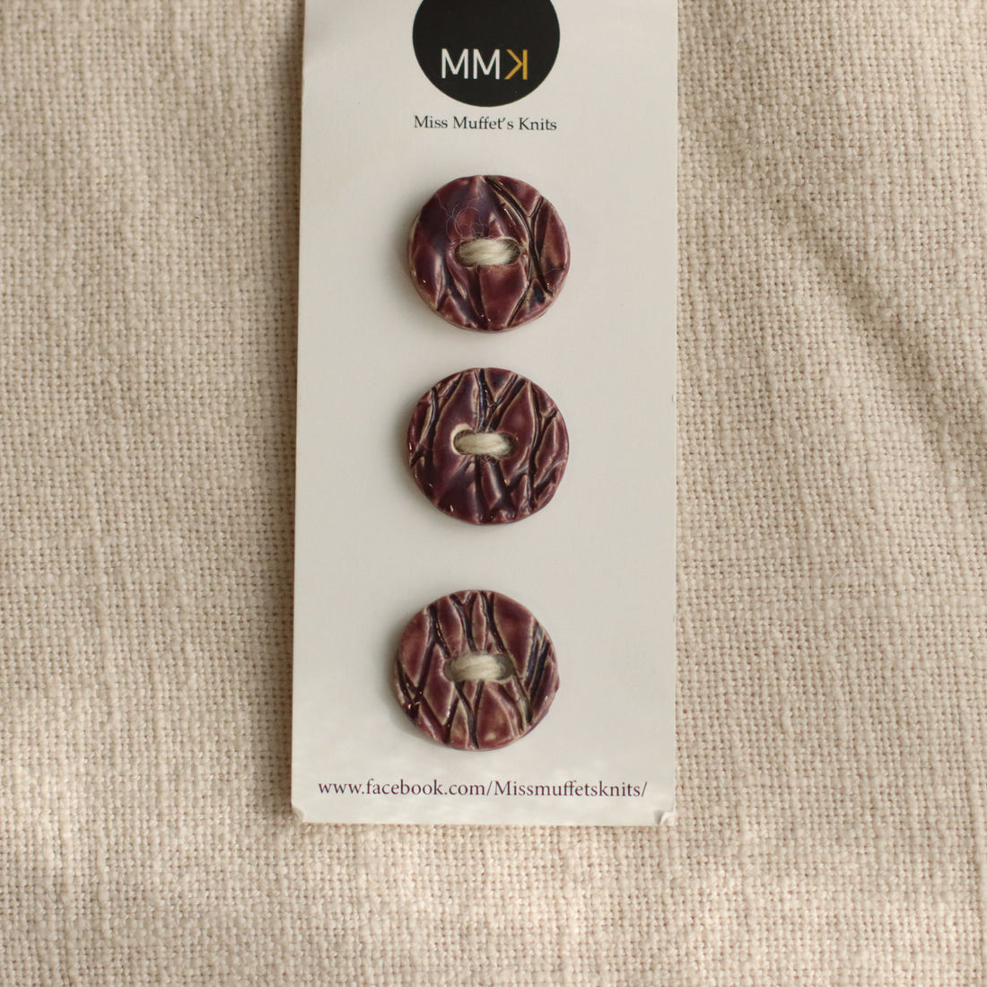 Handmade Ceramic Buttons | Medium Set of 3