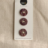Handmade Ceramic Buttons | Medium Set of 3