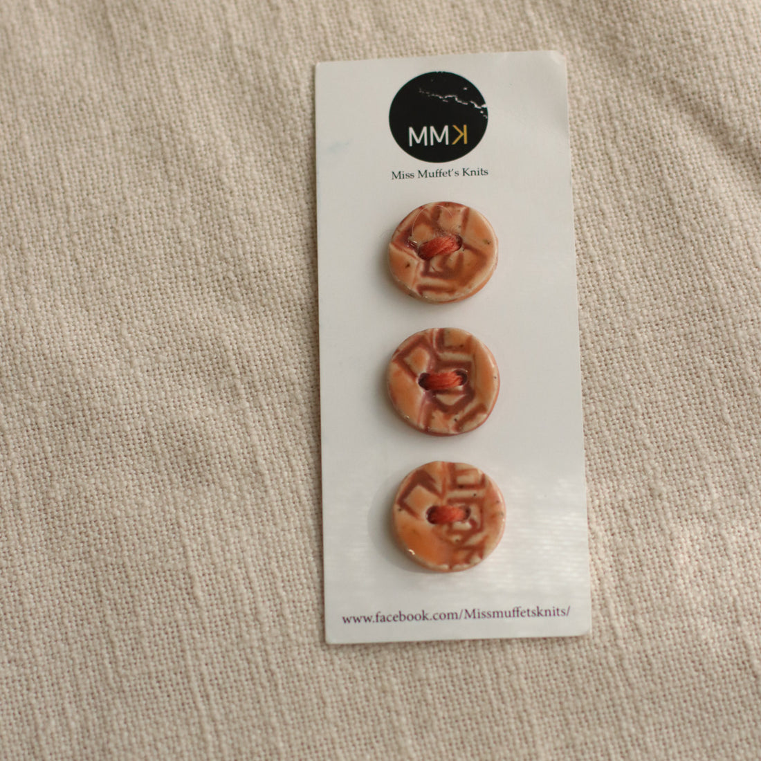 Handmade Ceramic Buttons | Medium Set of 3