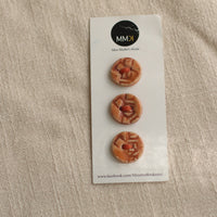 Handmade Ceramic Buttons | Medium Set of 3