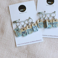 Handmade Stitch Markers | Blue Dip Set of 4