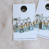 Handmade Stitch Markers | Blue Dip Set of 4