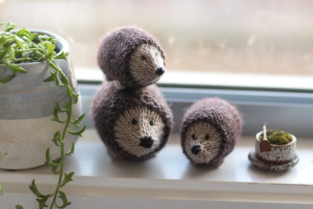 Little Oddment Hedgehog Knitting Kit | Organic