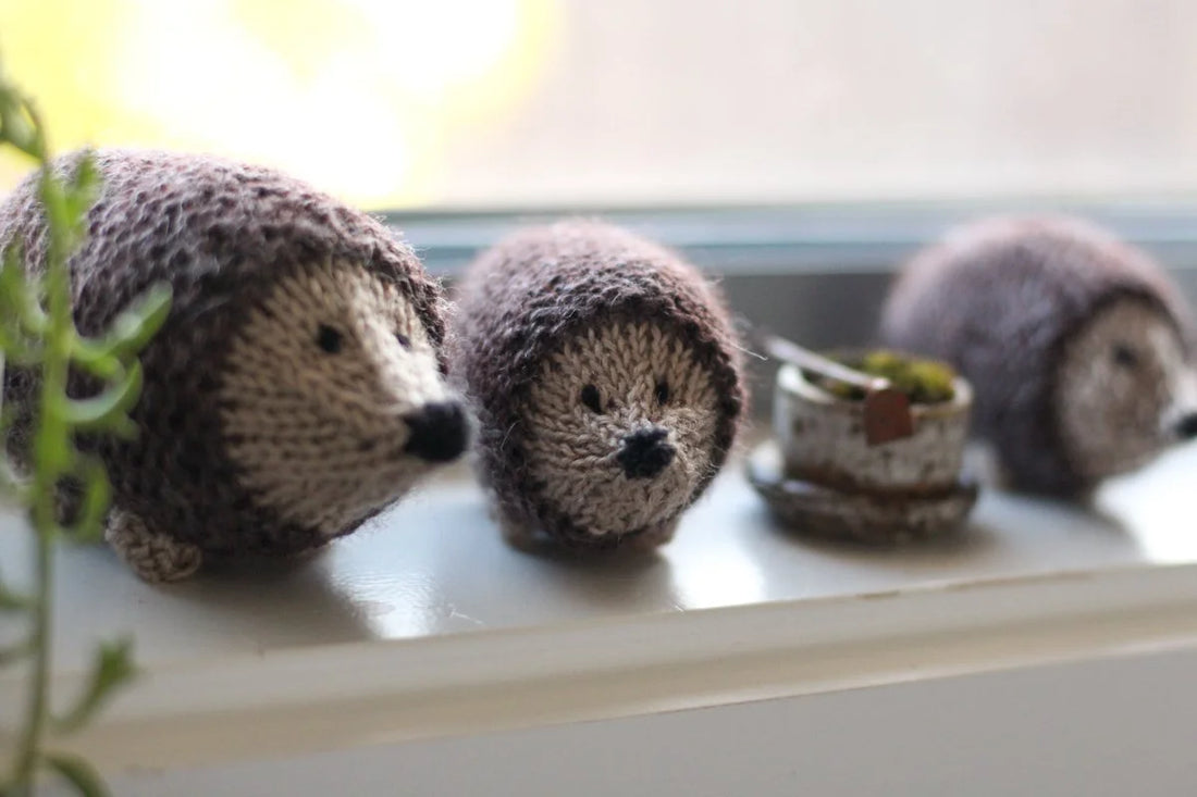 Little Oddment Hedgehog Knitting Kit | Organic