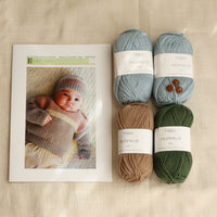 Aspen Sweater and Hat by Lisa F Design | Knitting Kit | Blues