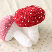 Mushroom Baby Rattle Knitting Kit | Organic Wool