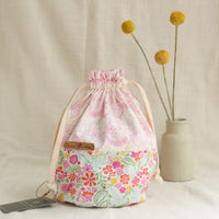 Floral Pugs | Small/Medium Project Bag