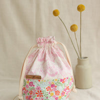 Floral Pugs | Small/Medium Project Bag