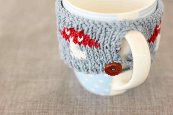 Magical Mushrooms Mug Cosy | PDF Knitting Pattern