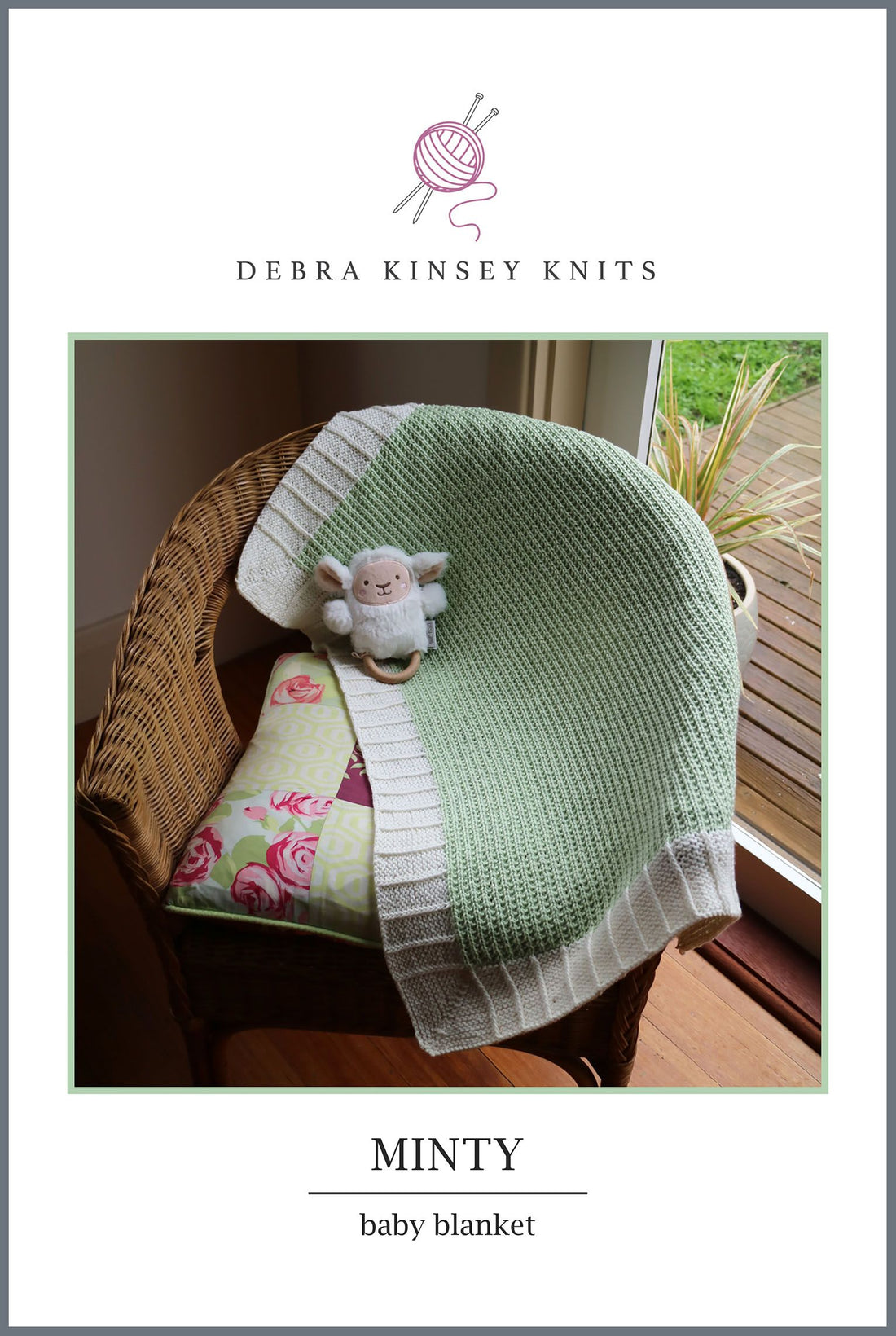 Minty Baby Blanket by Debra Kinsey | Printed Pattern