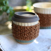 Ridged Coffee Cup Cosy | PDF Knitting Pattern