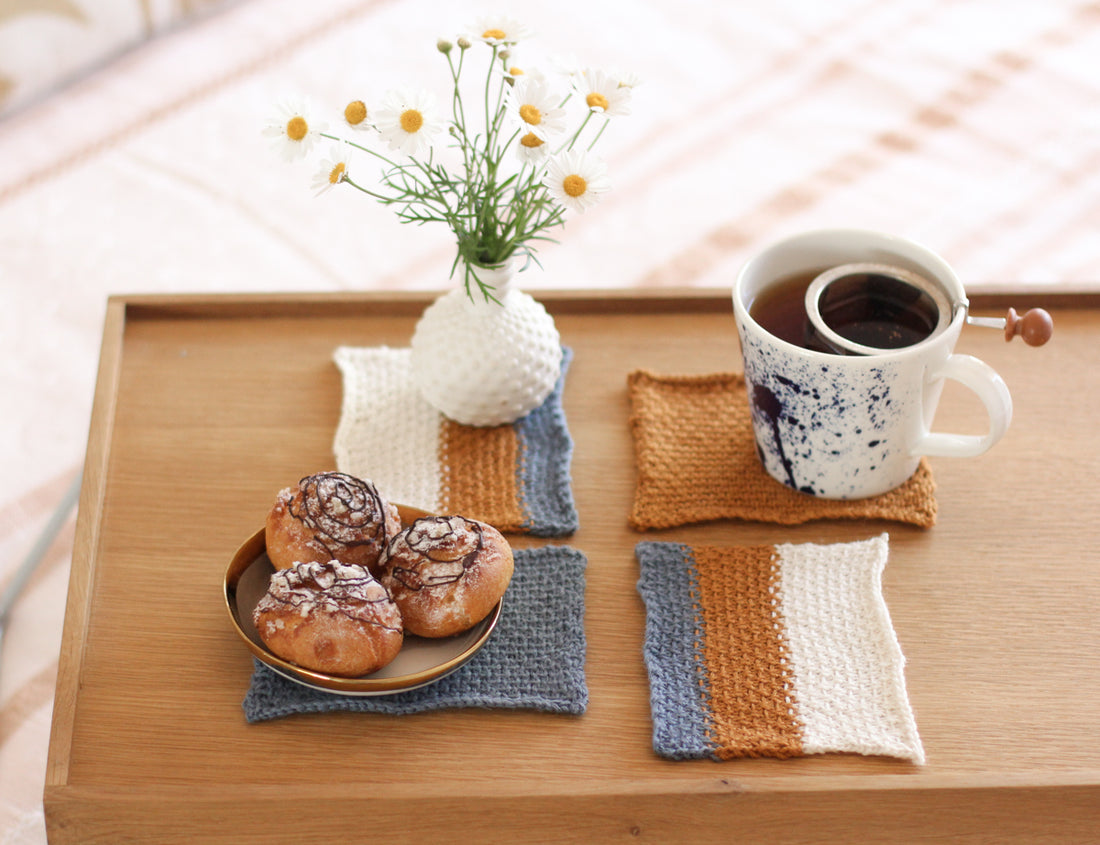 Cosy Home Coasters | PDF Knitting Pattern