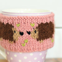 Happy Hedgehogs Mug Cosy | PDF Knitting Pattern