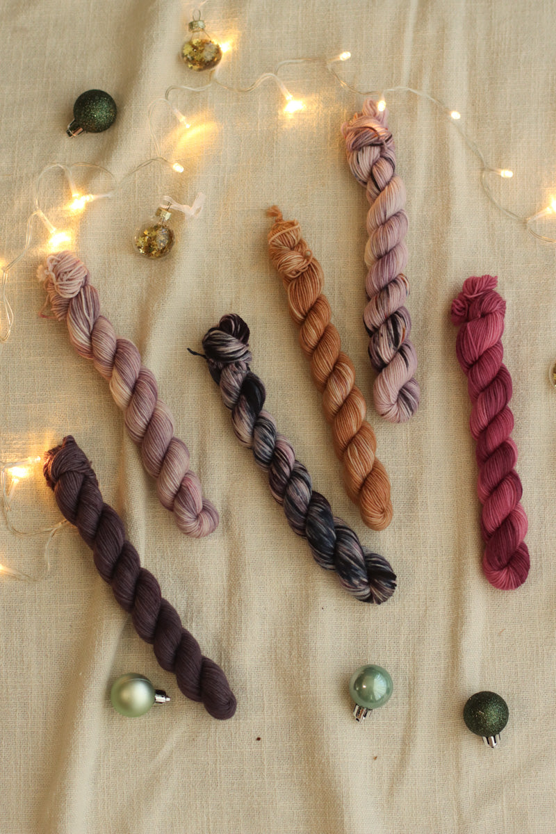 2025 Hand Dyed Christmas Collection | Mini Skein Set of 6