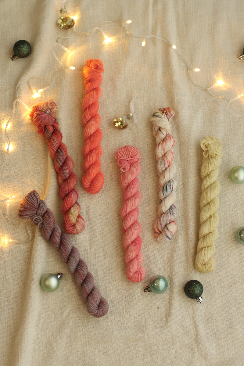 2025 Hand Dyed Christmas Collection | Mini Skein Set of 6