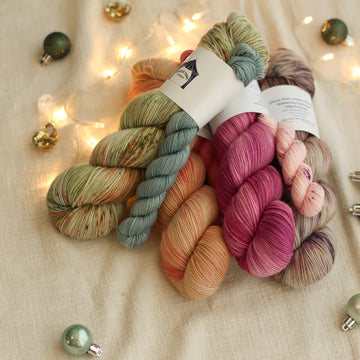 2025 Hand Dyed Christmas Collection | Merino Cashmere Sock Sets