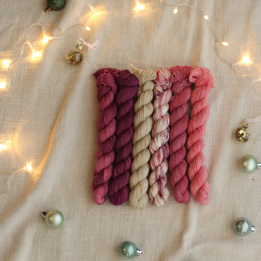 2025 Hand Dyed Christmas Collection | Mini Skein Set of 6