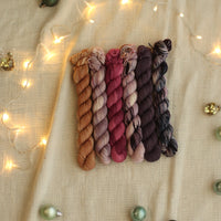 2025 Hand Dyed Christmas Collection | Mini Skein Set of 6
