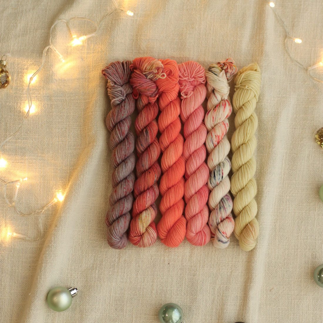 2025 Hand Dyed Christmas Collection | Mini Skein Set of 6