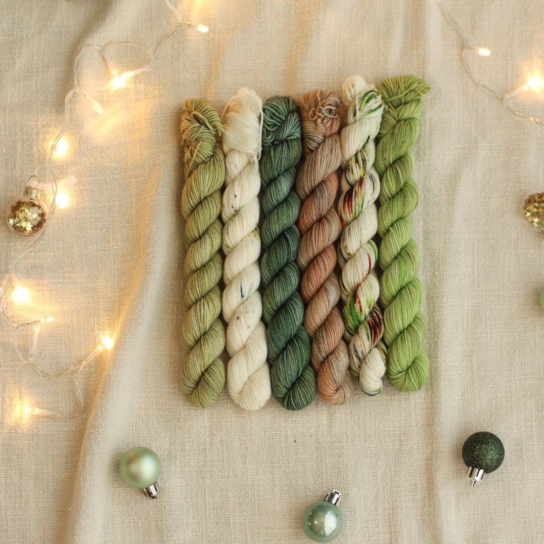 2025 Hand Dyed Christmas Collection | Mini Skein Set of 6