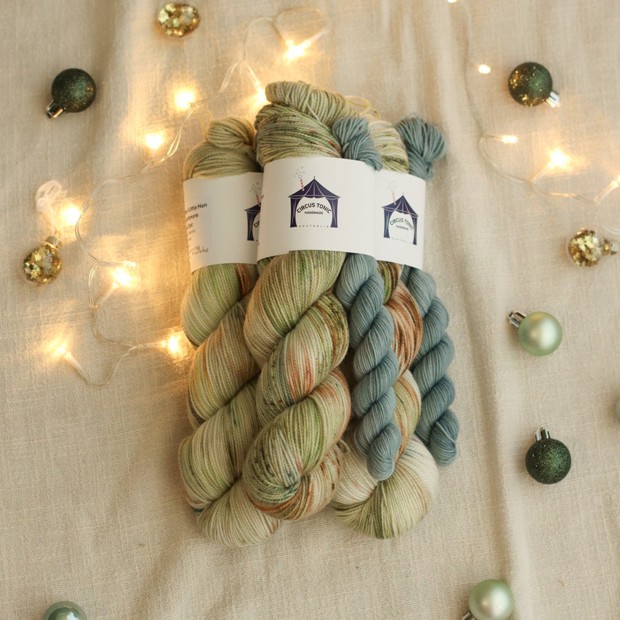2025 Hand Dyed Christmas Collection | Merino Cashmere Sock Sets