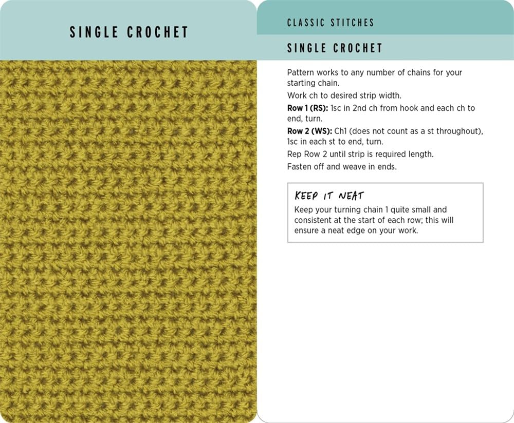 Crochet Stitches: Learn to Crochet Texture in 52 Cards