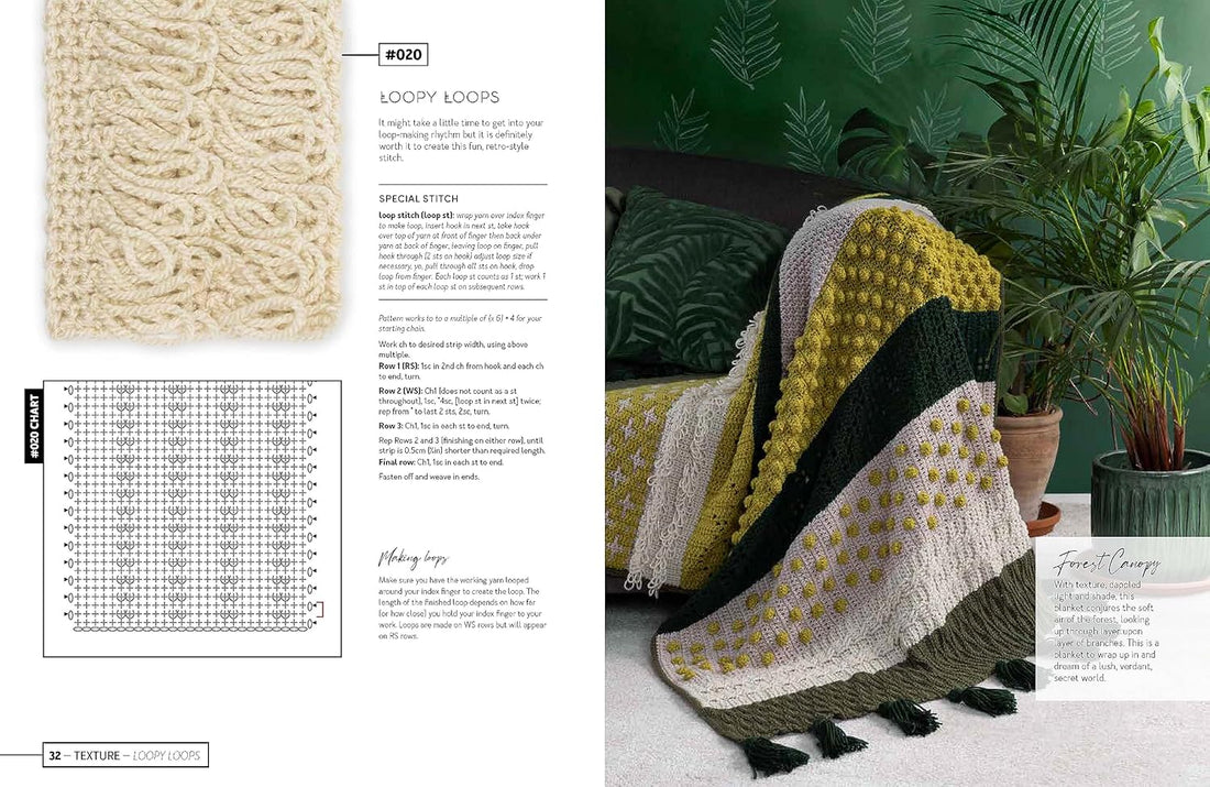 Mix and Match Modern Crochet Blankets: 100 Patterned and Textured Stripes for 1000s of Unique Throws