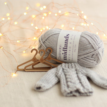 Cabled Mini Jumper (Sweater) Ornaments | Complete Knitting Kit