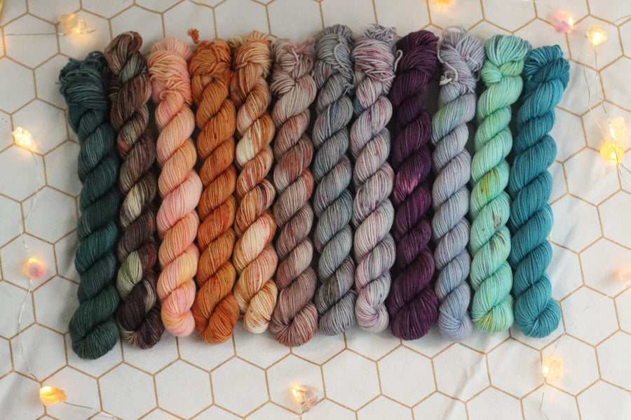 Celestial Collection Hand Dyed  | Full Mini Skein Set